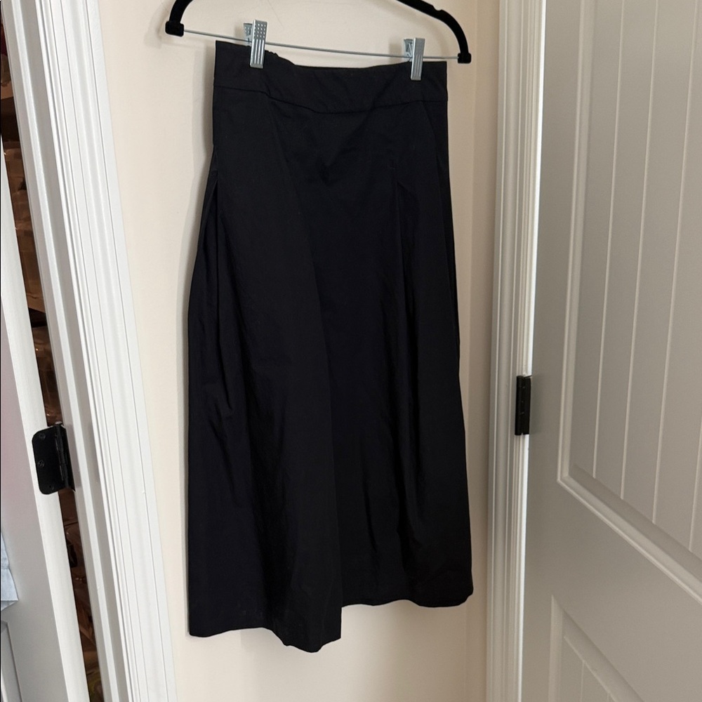 Talbots Elegant Black A-Line Pleated Skirt